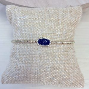 KENDRA SCOTT Grayson cat stretch bracelet gld/blk drusy - perfect condition!